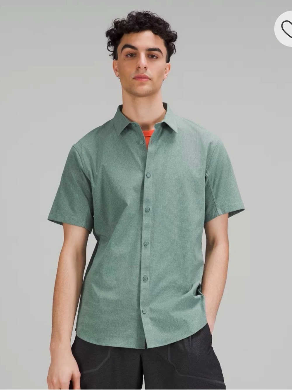 lululemon athletica Men's Airing Easy Short-Sleeve Button-Down Shirt Sage Green
